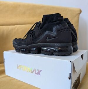 RARE Nike Vapormax Flyknit Utility Triple Black Sz 11 US EUR45